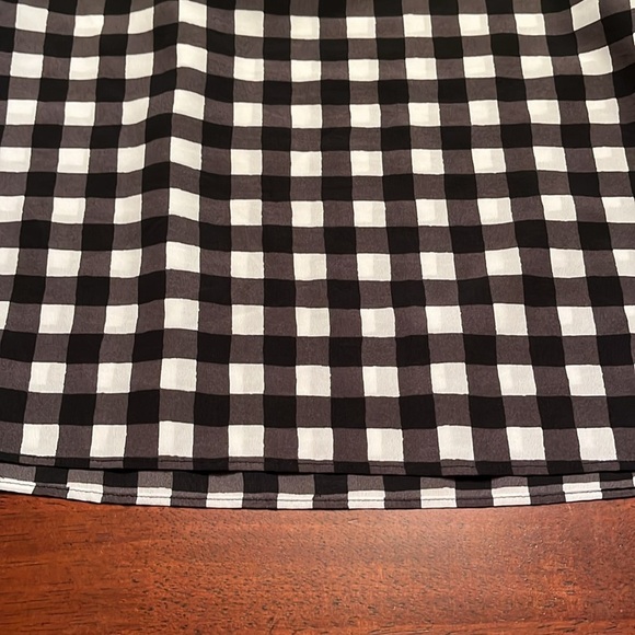 Banana Republic off shoulder black white check top size small - Picture 9 of 11